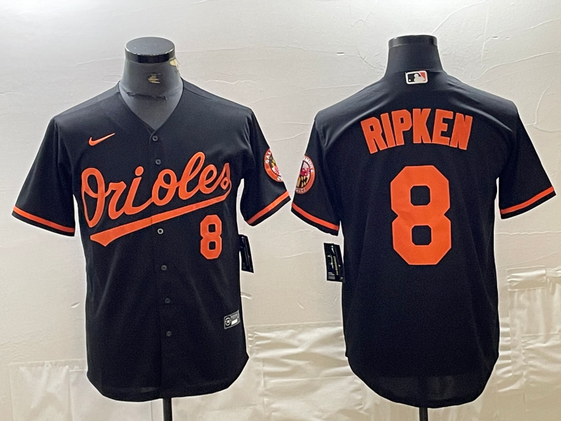 Men's Baltimore Orioles Cal Ripken Jr. #8 Black Baseball Jersey
